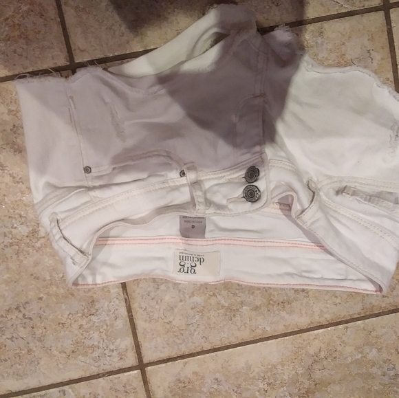 White Ripped Shorts - Picture 3 of 3